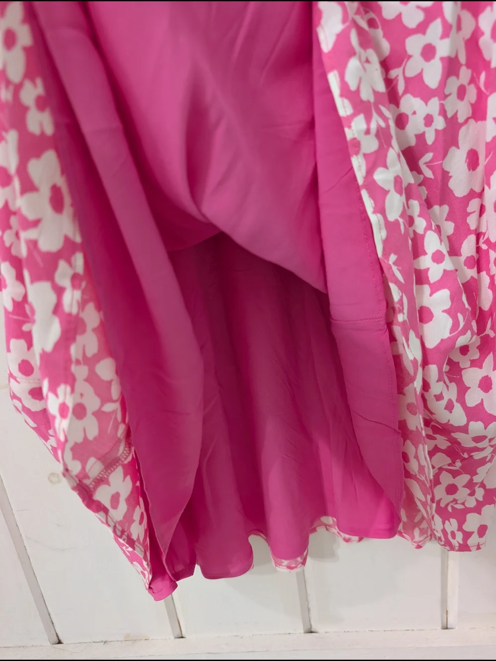 Cotton Candy Pink Floral Midi Skirt Size M